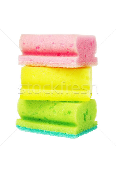 Colorido esponja cozinha grupo limpar Foto stock © dezign56