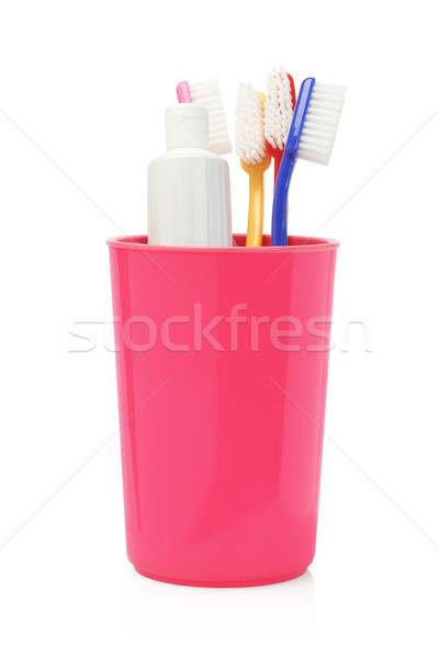 Toothbrushes and Toothpaste Stock photo © dezign56