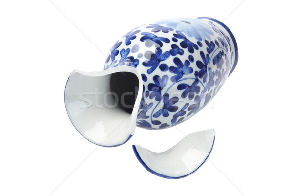 Podziale chińczyk porcelana Wazon sztuki niebieski Zdjęcia stock © dezign56