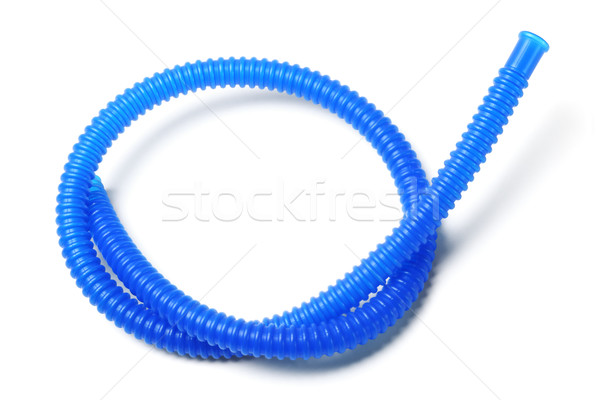 Kék műanyag csőrendszer fehér ipari minta Stock fotó © dezign56