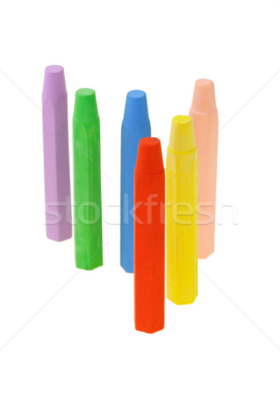 Stock photo: Multicolor oil pastel crayons