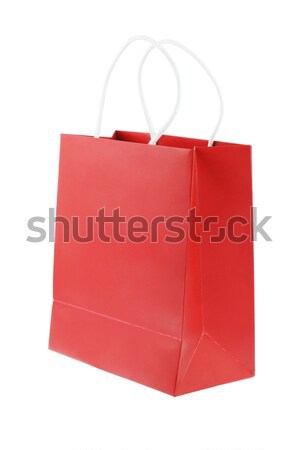 Stockfoto: Rood · boodschappentas · witte · exemplaar · ruimte · winkelen · zak