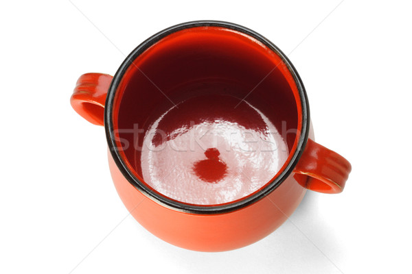 Red clay pot elevated view Stock photo © dezign56