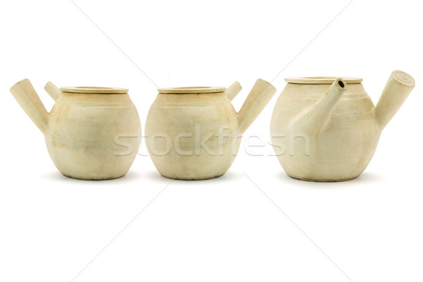 Three Chinese clay pots Stock photo © dezign56