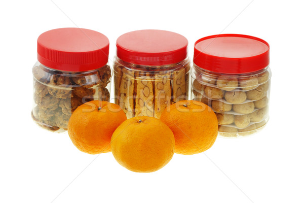 Cookies mandarin oranges amande arachide [[stock_photo]] © dezign56