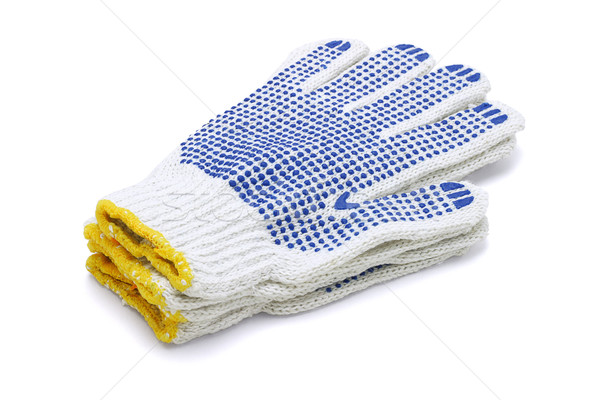 Baumwolle Handschuhe weiß Gruppe Stoff Stock foto © dezign56