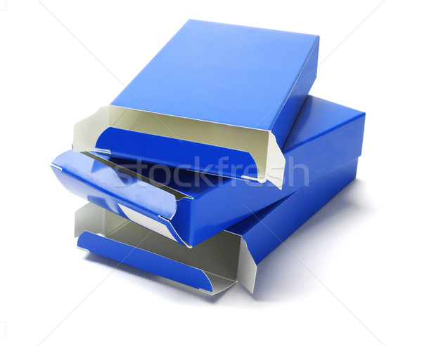 üç karton tıp kutuları boş Stok fotoğraf © dezign56