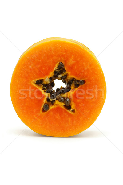 Slice of juicy papaya fruit Stock photo © dezign56