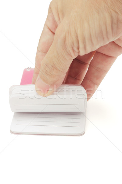 Hand opening note pad Stock photo © dezign56