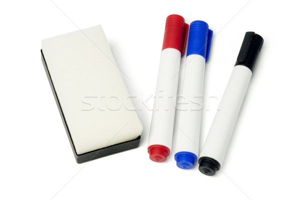 Stock photo: Marker Pens and Eraser 
