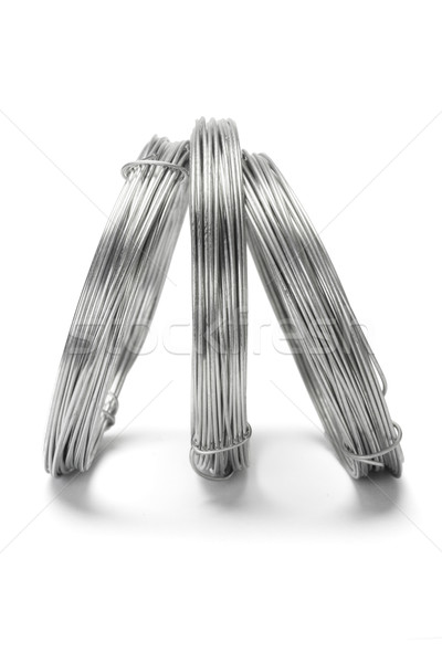 Coils of galvanized wires standing Stock photo © dezign56