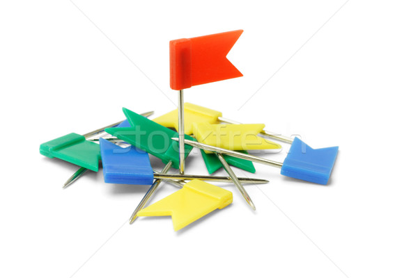 Multicolor plastic flag pins Stock photo © dezign56