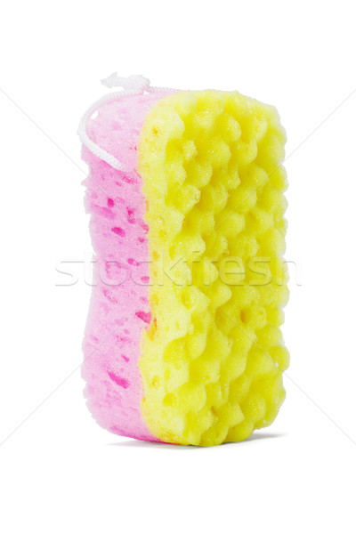Douche spons kleurrijk geïsoleerd witte schoonmaken Stockfoto © dezign56