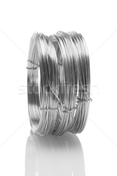 Coils of galvanized wires  Stock photo © dezign56