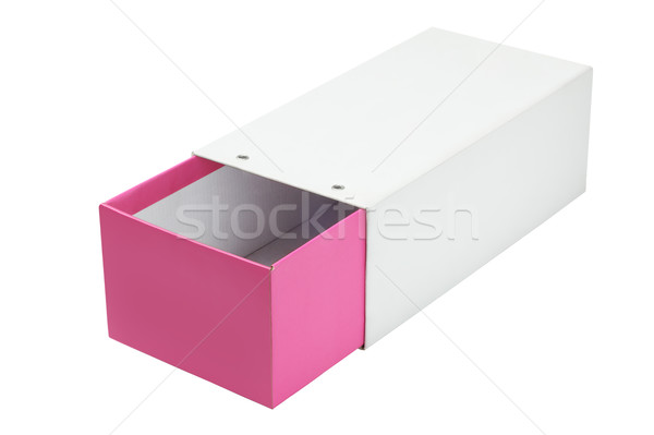Açmak ayakkabı kutu boş karton beyaz Stok fotoğraf © dezign56