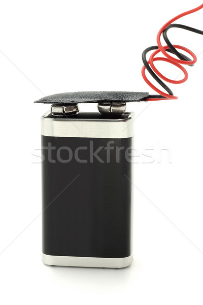 Batterij bevestigd permanente witte technologie metaal Stockfoto © dezign56