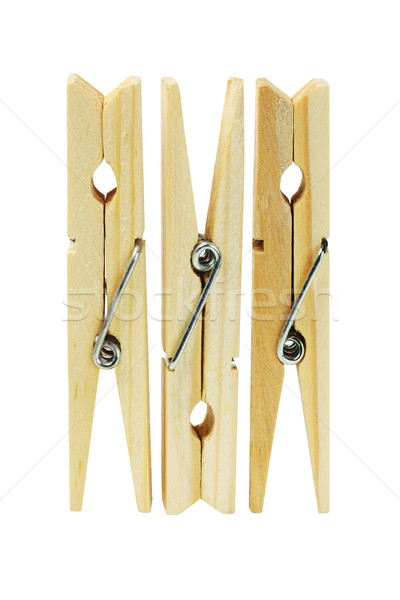 Wooden Clothes Pegs Stock photo © dezign56