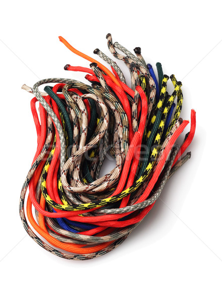 Kolorowy liny bezpieczeństwa spadochron kolor przewód Zdjęcia stock © dezign56