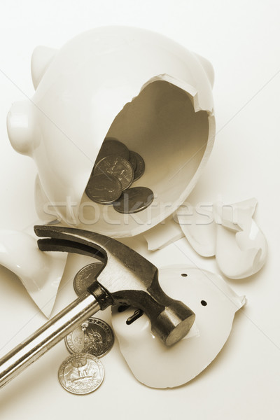 Broken piggy bank  Stock photo © dezign56