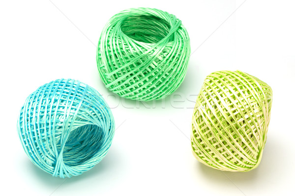 Três nylon corda verde azul Foto stock © dezign56