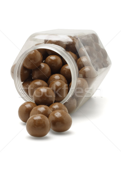 Chocolate balls from fallen container Stock photo © dezign56