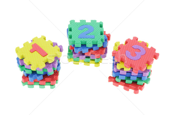 Colorful puzzle blocks Stock photo © dezign56