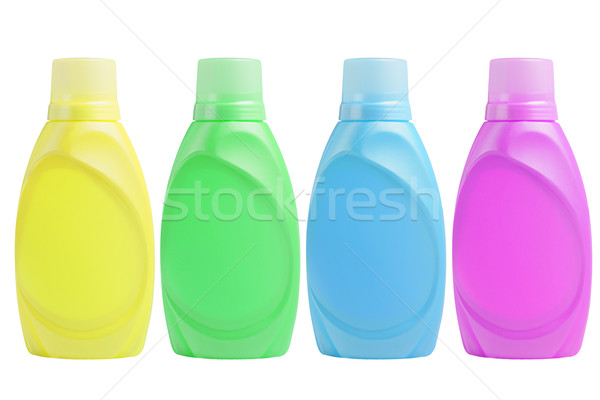 Сток-фото: пластиковых · бутылок · шампунь · белый · бутылку · жидкость