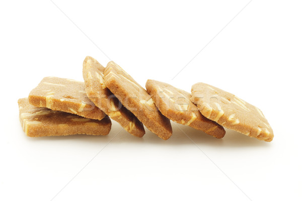Square shape almond chocolate cookies Stock photo © dezign56