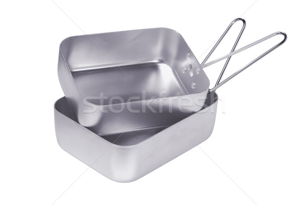 Alumínio bagunça cozinhar militar camping recipiente Foto stock © dezign56