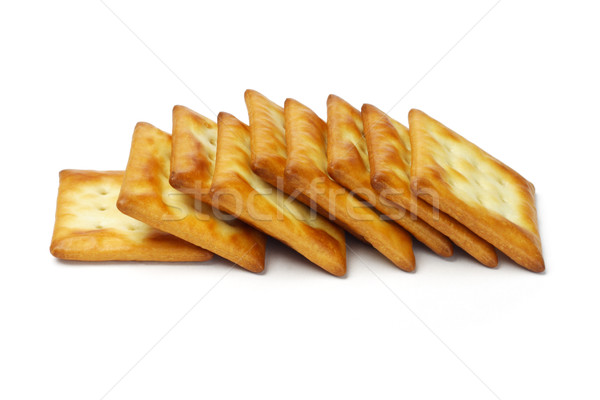 Row of square crackers Stock photo © dezign56