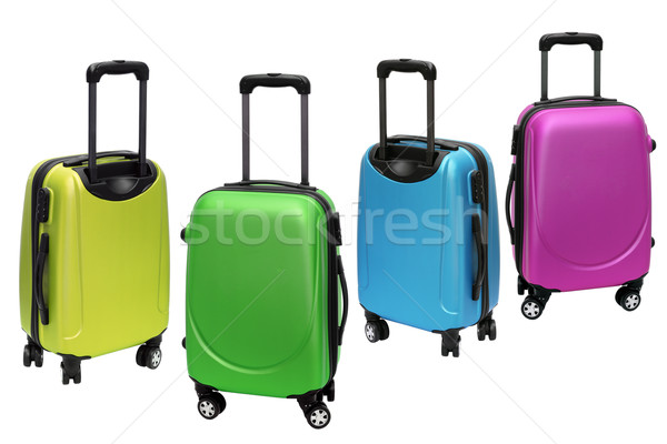 Stockfoto: Kleurrijk · bagage · witte · zak · slot · wiel