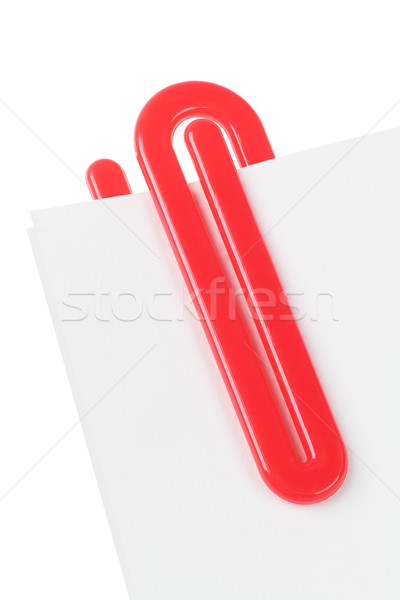 Plastik ataş kırmızı beyaz ofis araç Stok fotoğraf © dezign56