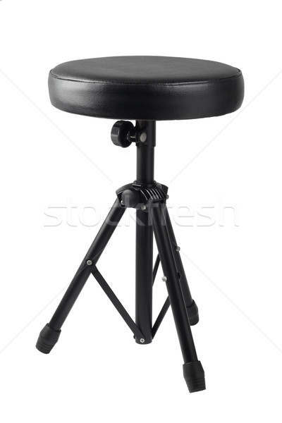 Dob trón fekete fehér zene szék Stock fotó © dezign56