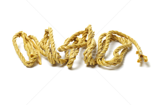 Brown fiber rope Stock photo © dezign56