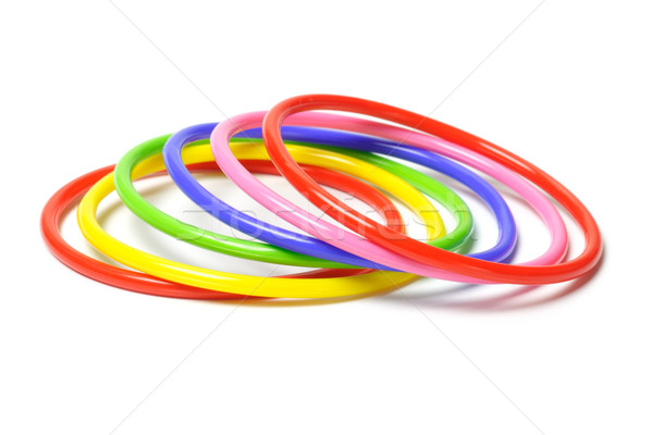 Colorful plastic bangles Stock photo © dezign56
