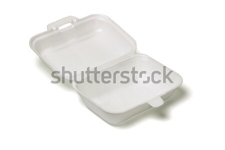 Open empty Styrofoam takeaway box Stock photo © dezign56