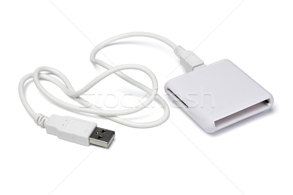 Universel mémoire carte lecteur usb blanche [[stock_photo]] © dezign56