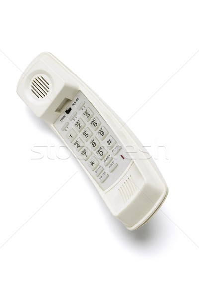 Telefon telefonkagyló numerikus billentyűzet fehér háttér hangszóró Stock fotó © dezign56