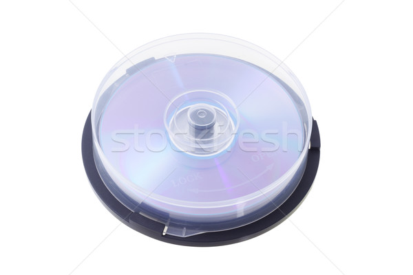 Compact disks in round plastic case Stock photo © dezign56