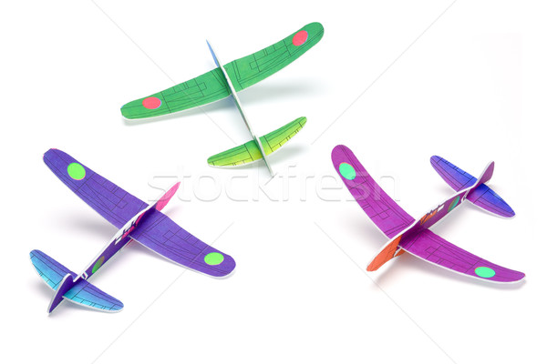 Foto stock: Juguete · tres · modelo · grupo · avión · aeronaves