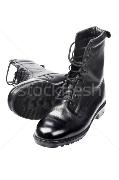 Stock photo: Black Leather Boots