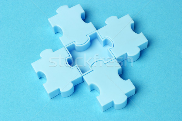 Blue jigsaw puzzles  Stock photo © dezign56