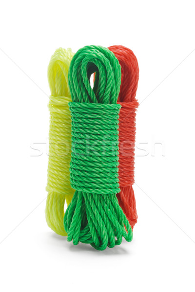 Três colorido nylon cordas em pé juntos Foto stock © dezign56