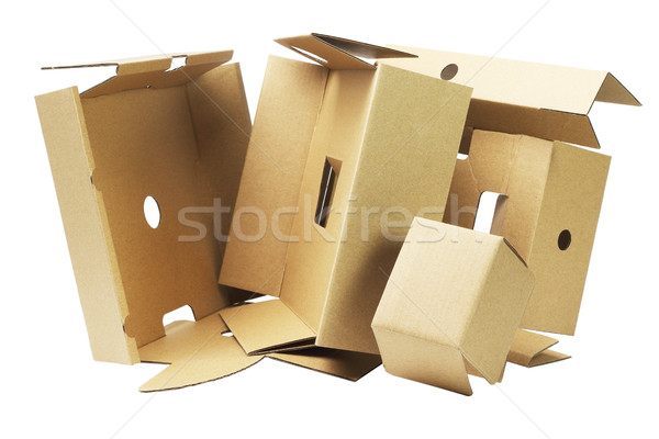 Envases cartón reciclaje blanco papel reciclar Foto stock © dezign56
