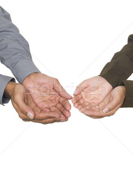 businesspeople - cupped hands Stock photo © dgilder