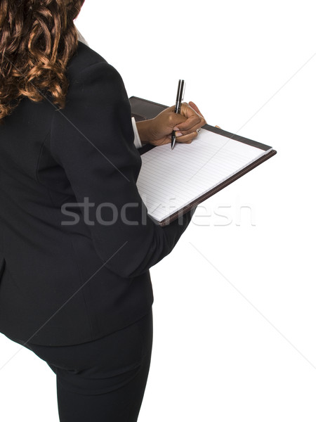 Businesswoman - writing Stock photo © dgilder