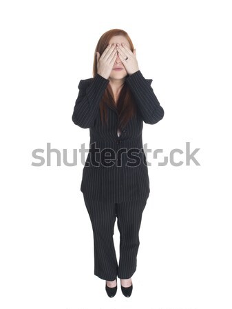 businesswoman - see no evil Stock photo © dgilder
