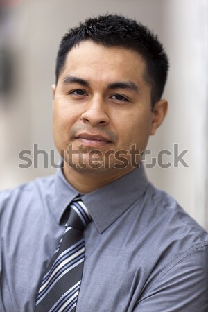 Latino Geschäftsmann Porträt hat Foto Stock foto © dgilder