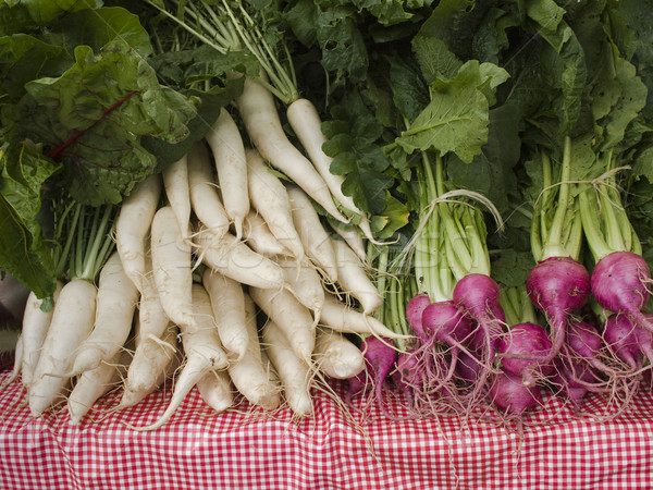 produce - organic daikon and beets Stock photo © dgilder