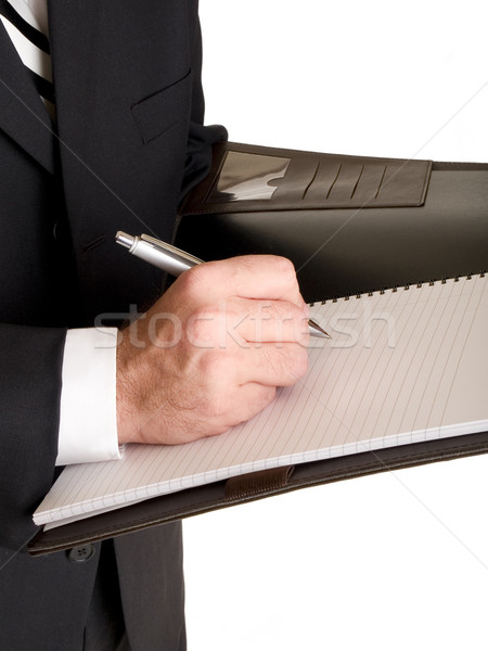 hands - businessman taking notes Stock photo © dgilder